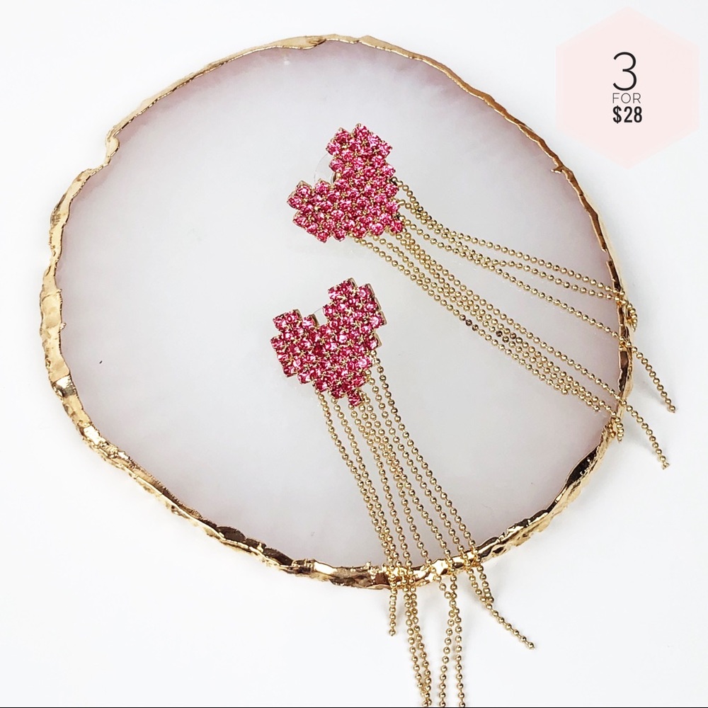 Valentina Heart drop earrings